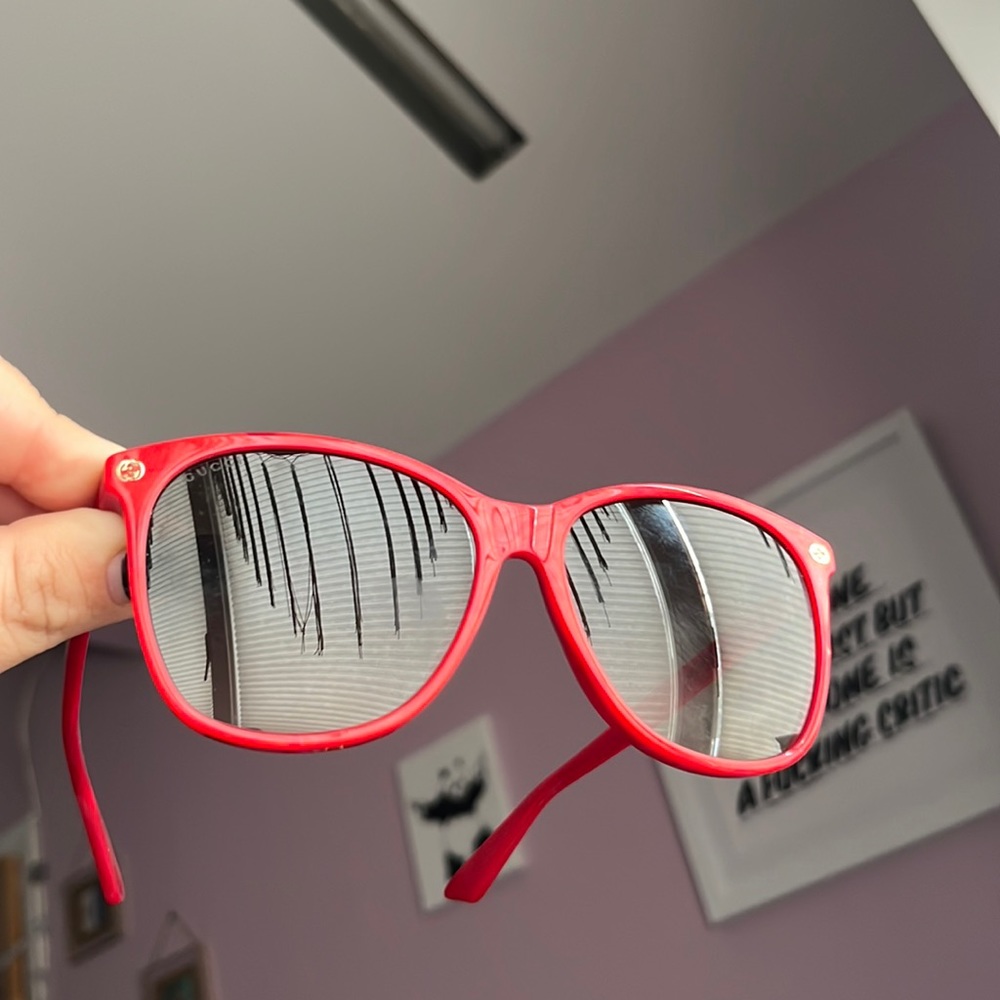 Gucci Red Sunglasses: gg0024s 006 Woman’s/Unisex